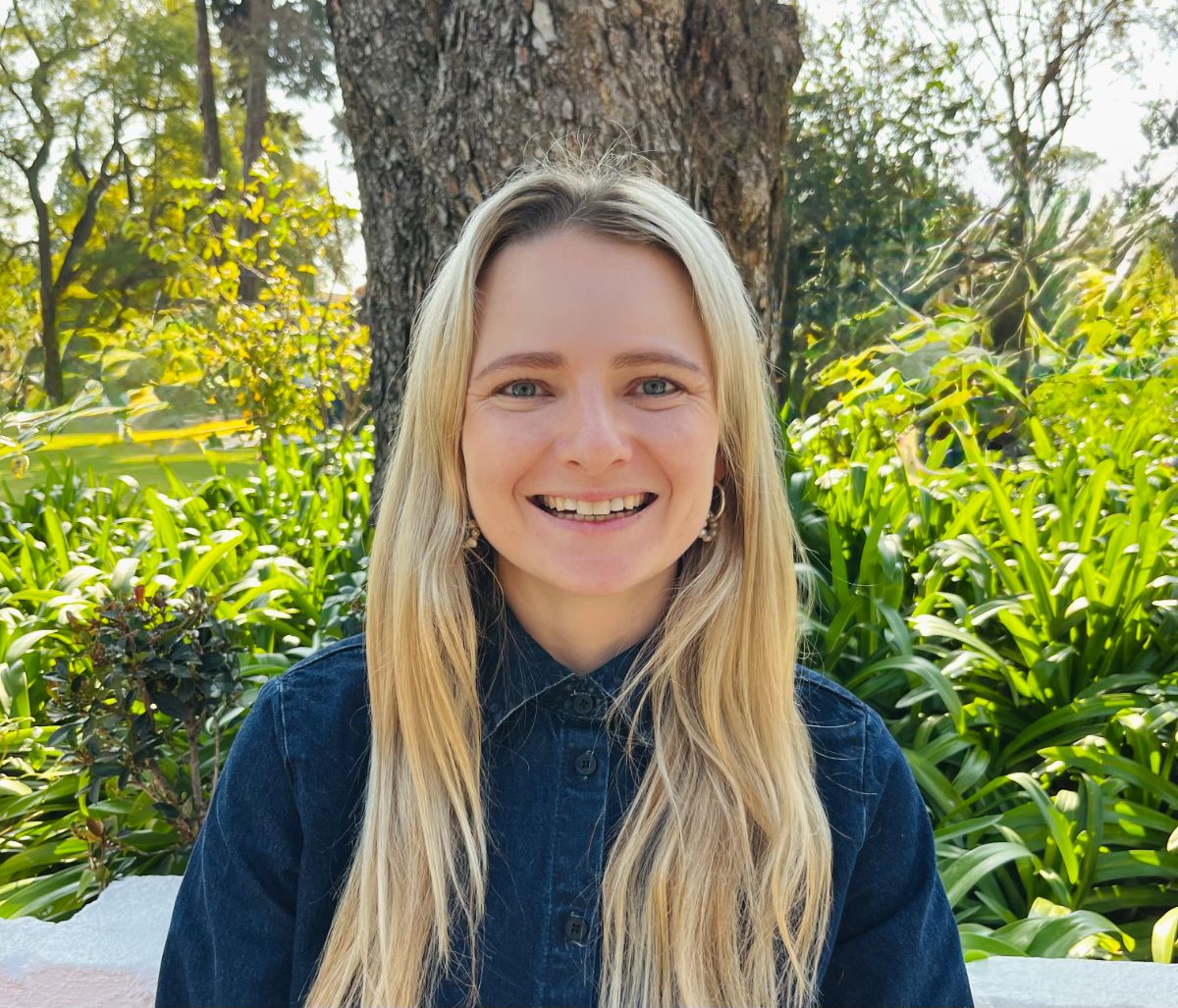 Kate La Trobe, smiling outdoors